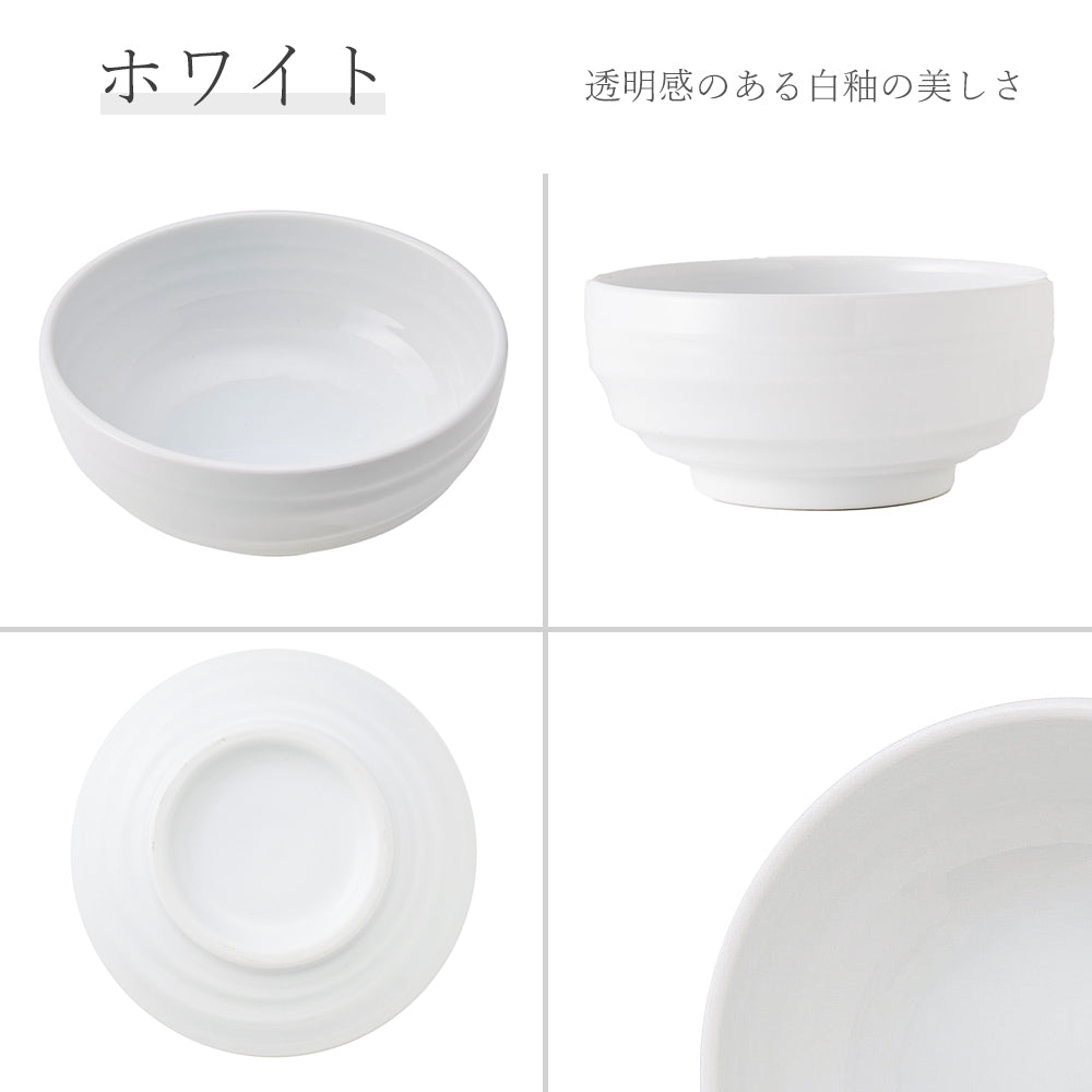 鳴門 深鉢 ホワイト