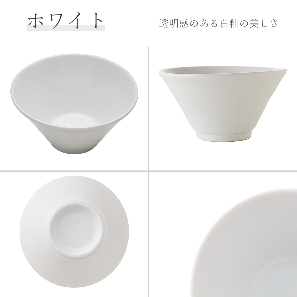 白中華 切立深丼 ホワイト