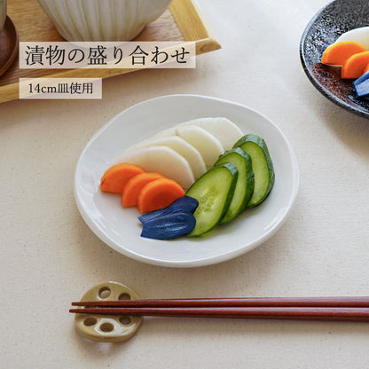 鳴門 丸皿 ホワイト