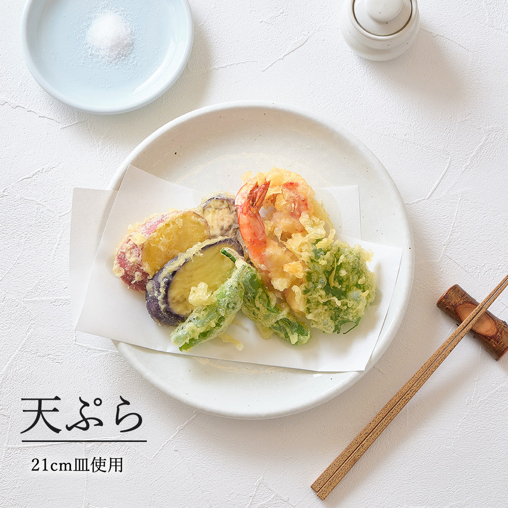 ユーラシア 丸皿 粉引