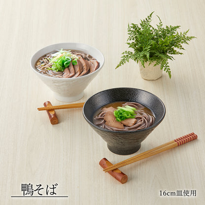 石目 高台深口丼 黒耀