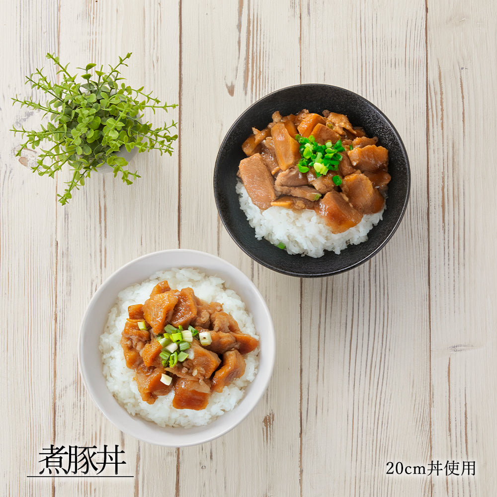 石目 高台丼 ホワイト