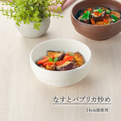 鳴門 深鉢 粉引