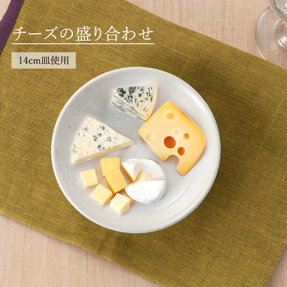 和風中華 メタ玉深皿 粉引