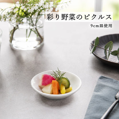 白中華 メタ玉深皿 ホワイト