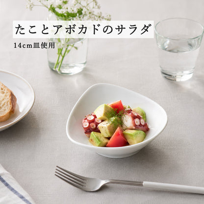 トライアングル 深皿 ホワイト