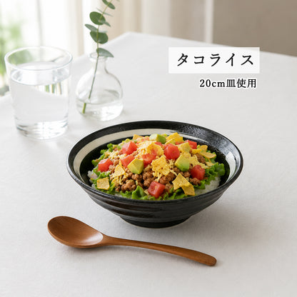 鳴門 丼 黒耀 白刷毛目