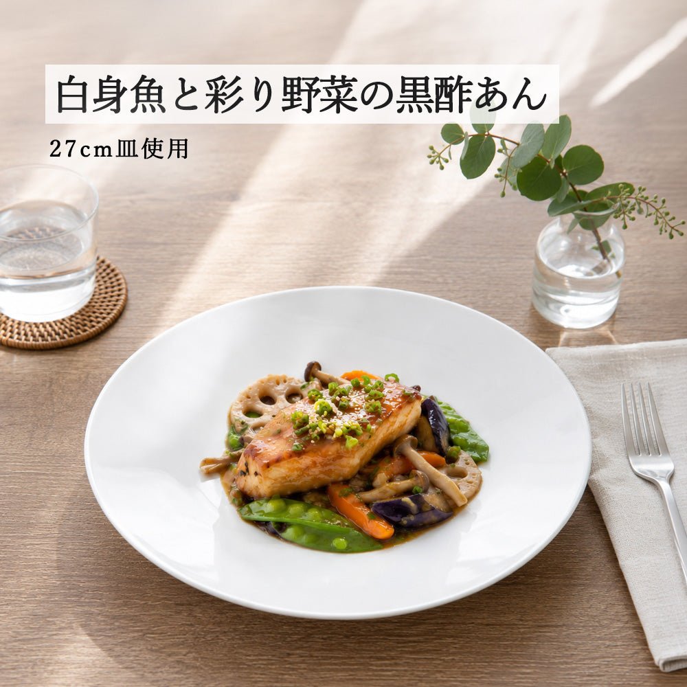 水明 丸皿 ホワイト