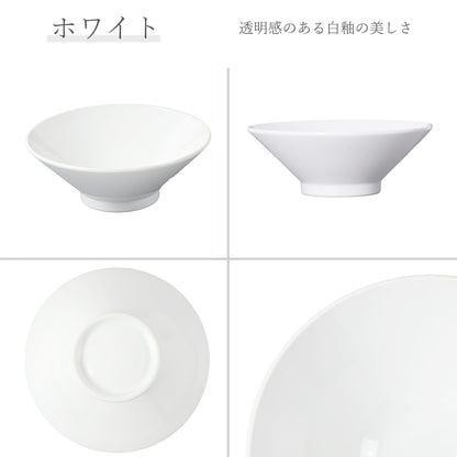 白中華 切立高台丼 ホワイト