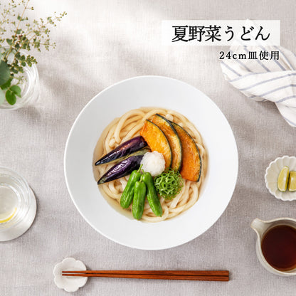 白中華 切立高台浅丼 ホワイト