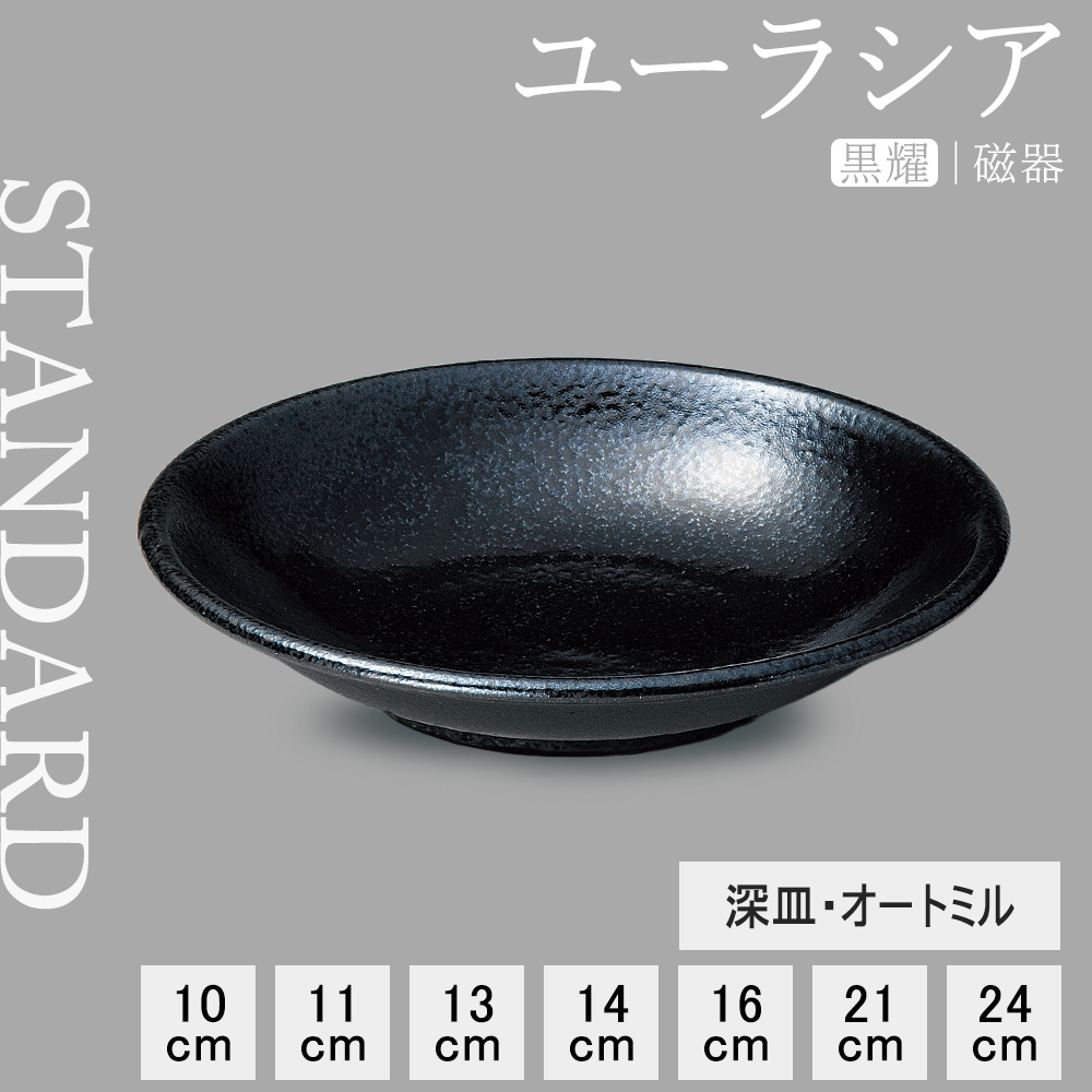 ユーラシア 深皿 黒耀