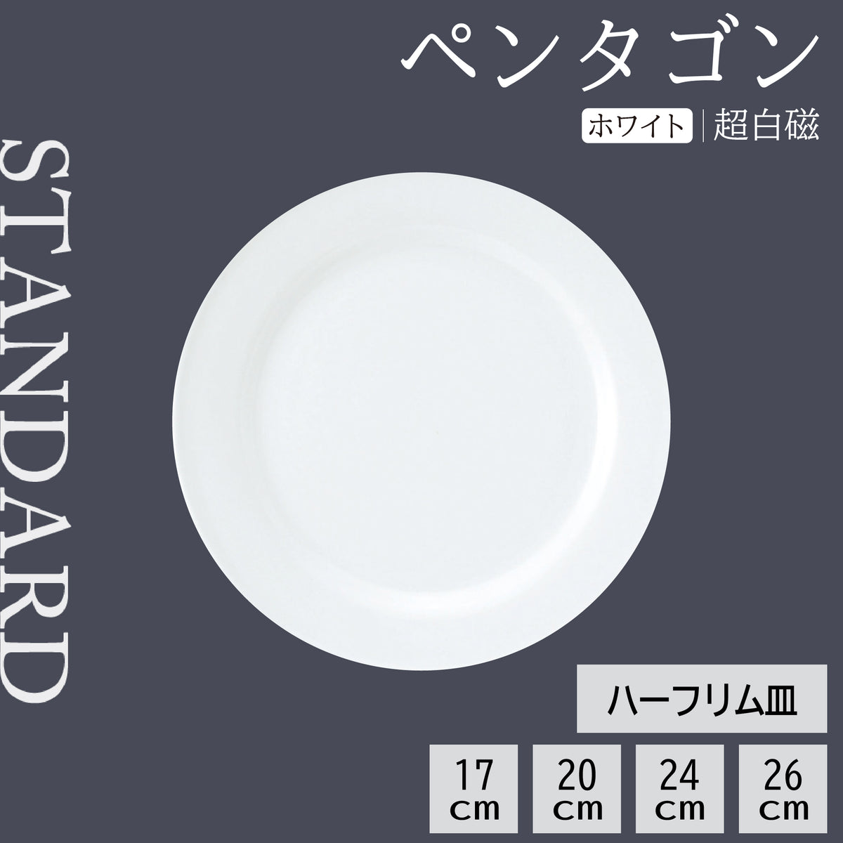 ペンタゴン ハーフリム皿